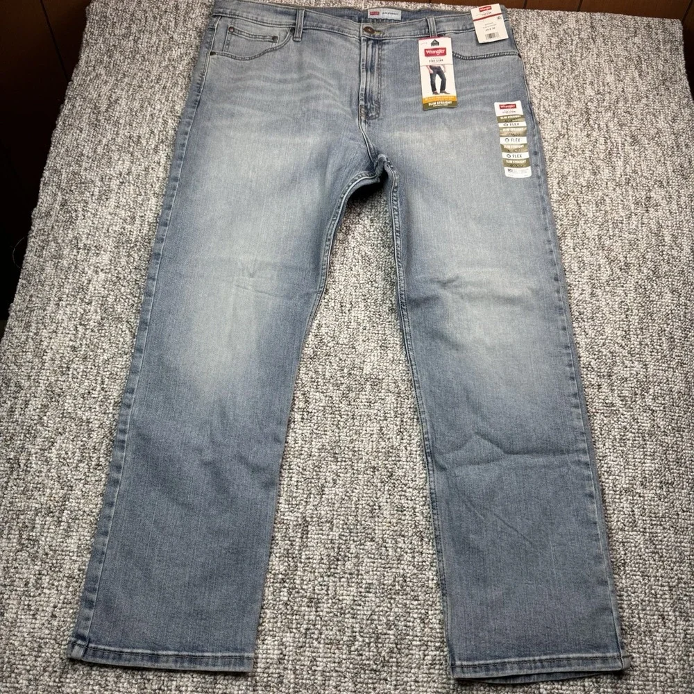 Wrangler Jeans Mens 40x32 Five Star Premium Slim Straight Blue Denim NWT